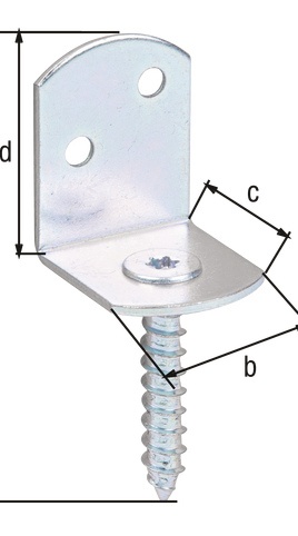 Flechtzaunhalter 83x32x30x38mm galv.verz
