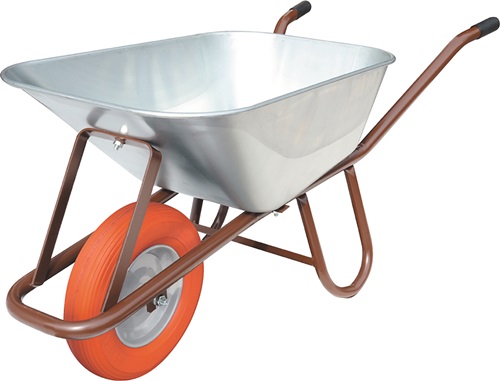 Tiefmuldenkarre 90l polymeres Rad Stahlf