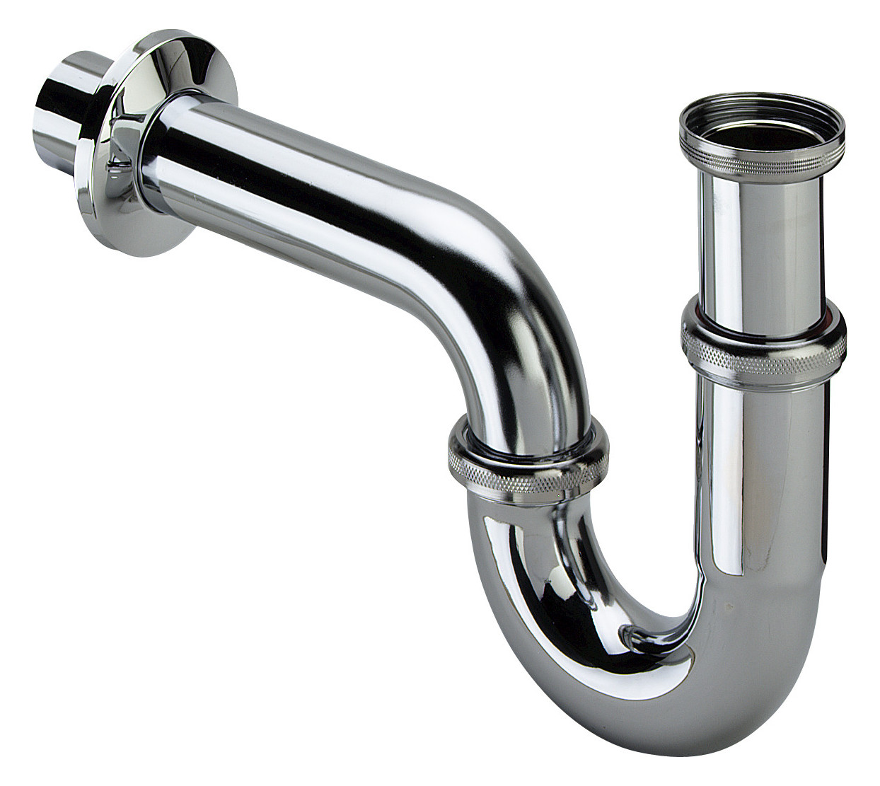 Sanibel-Röhrensiphon rund DN 32 (1 1/4") verchromt