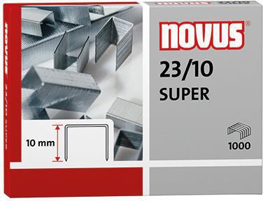 NOVUS Heftklammer NOVUS 23/10 SUPER Blockhefter Stahl verzinkt 1.000 St./Pack.