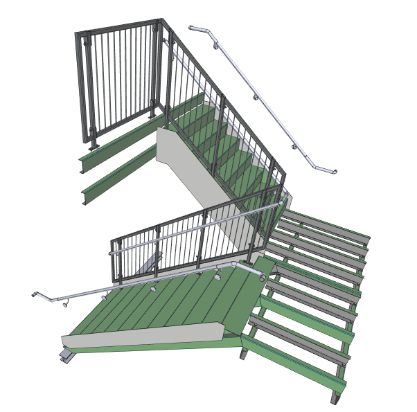 438-10 Innentreppenkonstruktion SB mit Podest