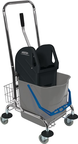 Reinigungswagen Eimer 1x27 l,Presse,Abla