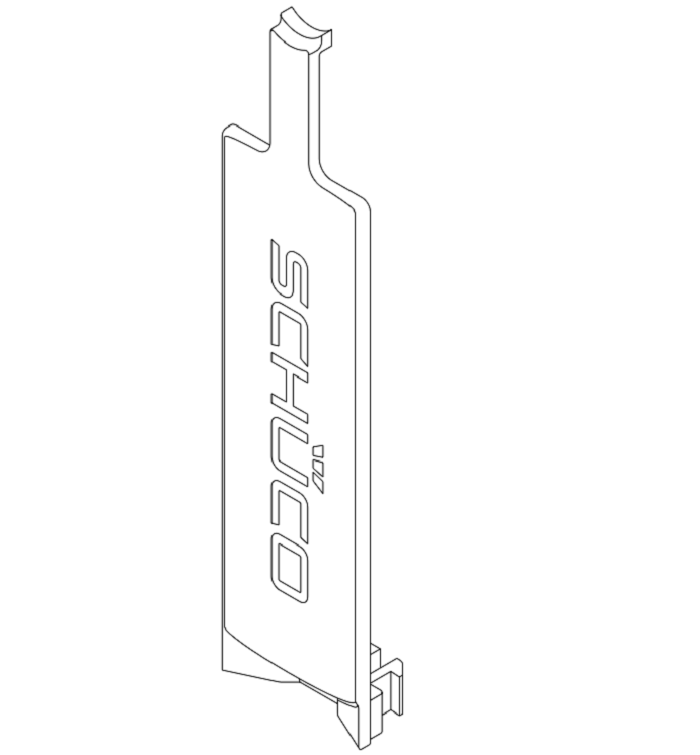 Abdeckklips lang sw (VE=1000) /RG149