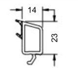 Schüco_ Glasleiste14/23 WS_19676160_(6 m) I RG 350