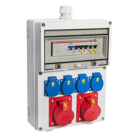 VOTHA Wandverteiler, verdrahtet "Würzburg", Typ LF, Kunststoff, IP54