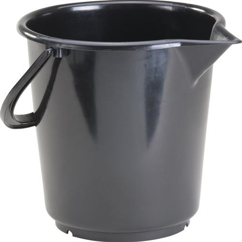 Eimer 10,5l HD-Polyethylen schwarz Kunst