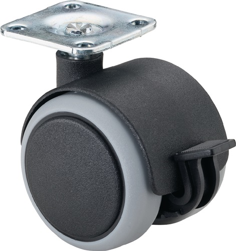 Kunststoffdoppelrolle m.Festst.D.40mm Tr