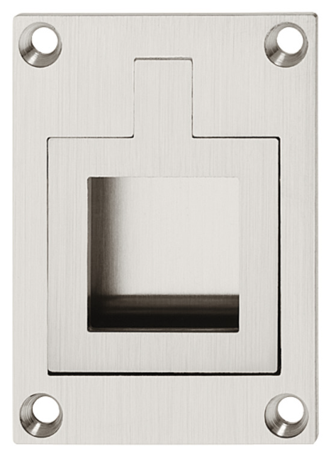 Muschelgriff Bootslook zum Klappen | Vernickelt matt