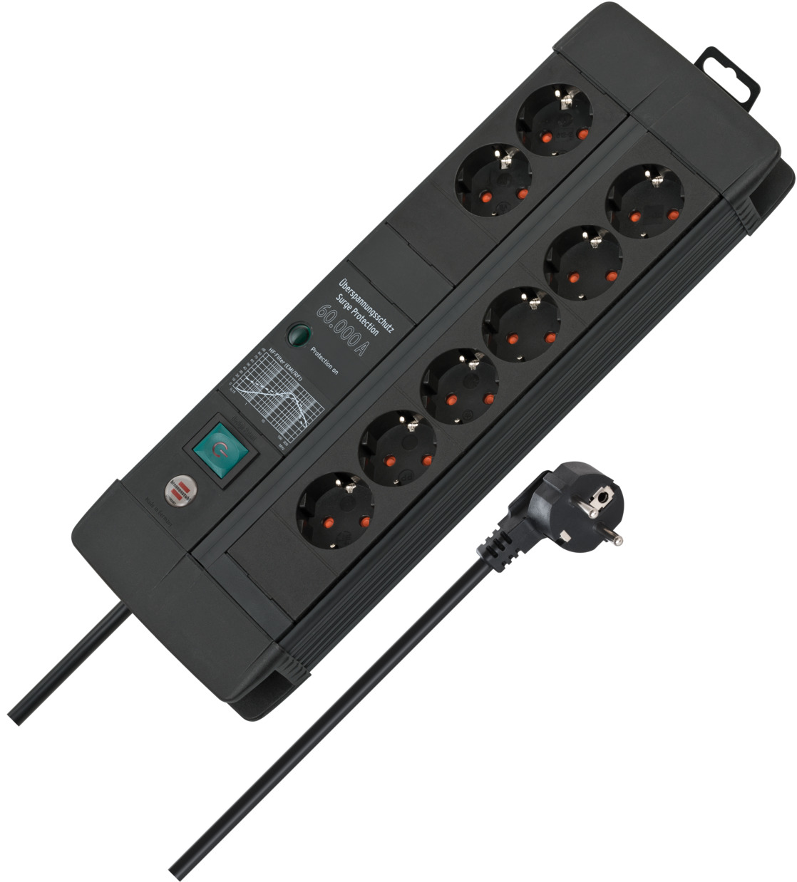 Premium-Line Steckdosenleiste 8-fach mit Überspannungsschutz