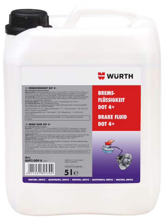 Bremsflüssigkeit DOT 4 Plus für hydraulische Bremssysteme I 5 l