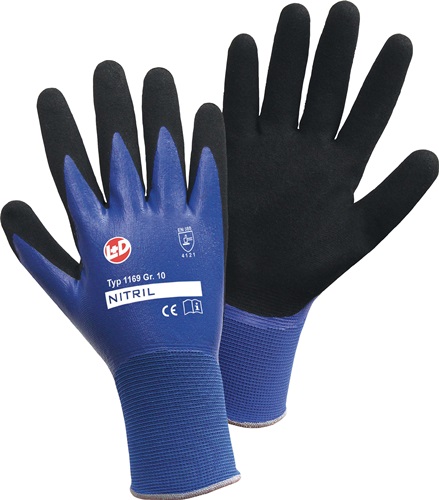 Handschuhe Nitril Aqua Gr.10 blau/schwar