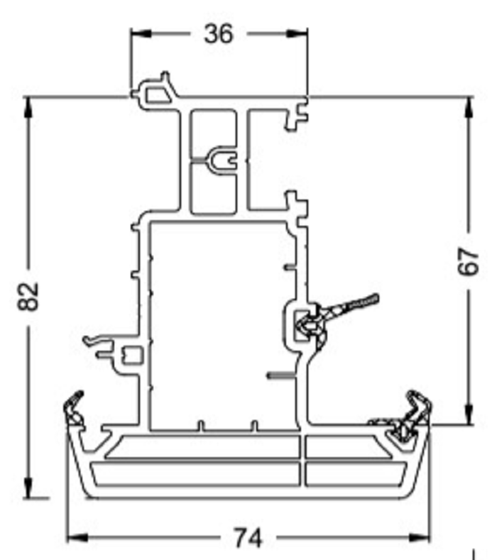 Stulpprofil 74 ws_ 9472_160 (VE 6m) /RG156