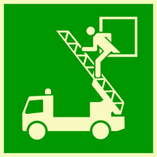 20/20 Rettungszeichen, Notausstieg E017 - ASR A1.3 (DIN EN ISO 7010) | Folie selbstklebend