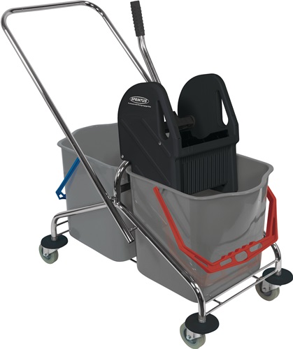 Reinigungswagen Eimer 2x27l,Presse STA S