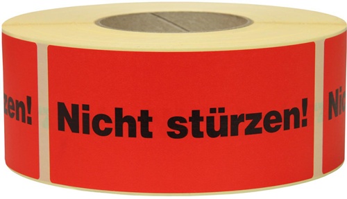 TRANSPAK Etiketten  Maße 100x100mm Papier rot/gelb