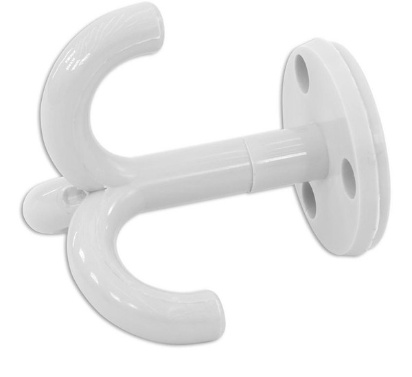 3er Garderobenhaken lichtgrau I TO182