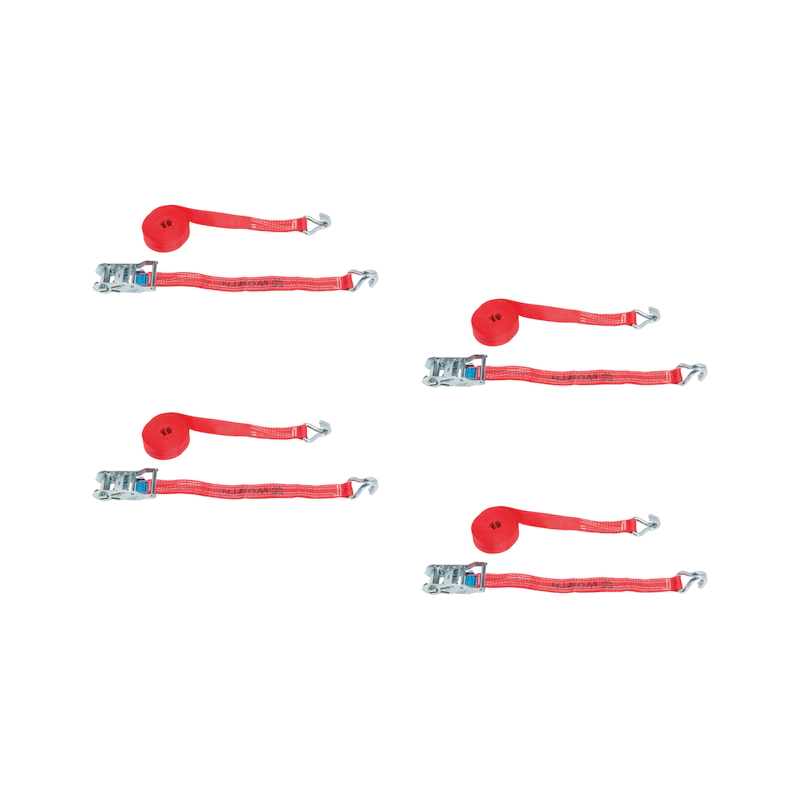 35 mm Ratschenzurrgurt-Set mit Doppelspitzhaken