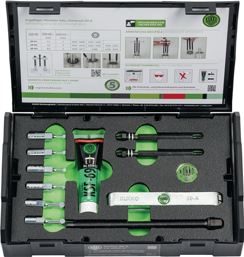 Kugellagerabziehersatz 69 7tlg.Spannber.