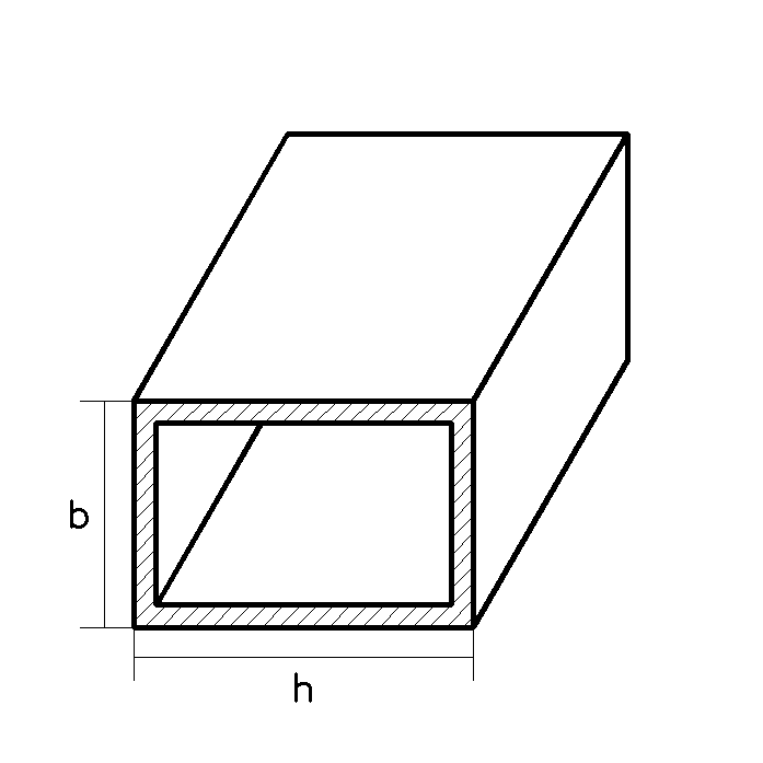 100/40/3,0 mm Rechteckrohr / Profilrohr S235 I Länge 6000 mm