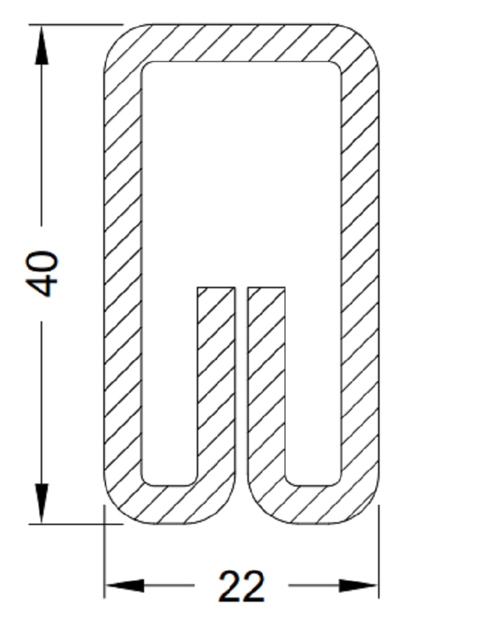 202625 Stahlrohr 22/40/3 vz. (VE 6m)