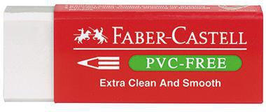 FABER-CASTELL Radierer Faber-Castell PVC-FREE 7095 Bleistifte 2,2 x 1,1 x 6 cm (B x H x L) Kunststoff weiß