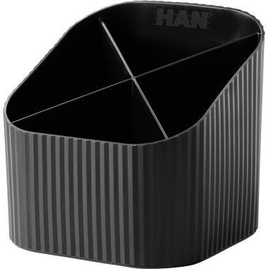 HAN Stifteköcher HAN Re-X-LOOP 11,1 x 10,5 x 11,1 cm (B x H x T) Polypropylen 100 % recycelt schwarz