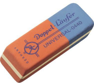 LÄUFER Radierer Läufer UNIVERSAL Bleistifte Farbstifte Kopierstifte Tusche Tinte 1,9 x 0,9 x 5,5 cm (B x H x L) Naturkautschuk