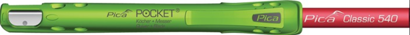 Köcher Pocket f.Blei-/Markierstifte m.Spitzmesser m.1 Steinhauerbleibstift PICA