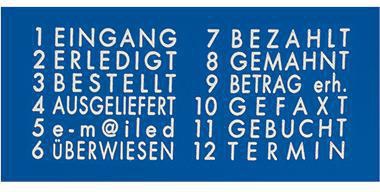 COLOP Datumstempel COLOP® mini-dater S120/WD 47 x 4 mm (B x H) EINGANG ERLEDIGT BESTELLT AUSGELIEFERT e-m@iled ÜBERWIESEN BEZAHLT