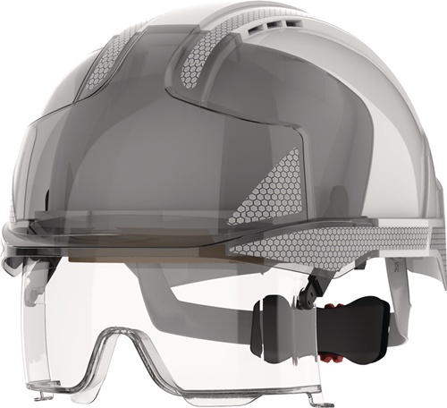 Industriehelm EVO® VISTAlens® weiß/smoke