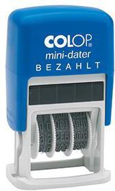 COLOP Datumstempel COLOP® mini-dater 160/L 25 x 12 mm (B x H) BEZAHLT 2 Druckzeile blau/rot