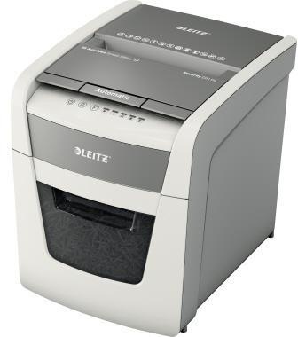 LEITZ Aktenvernichter Leitz IQ Autofeed Small Office 50 P-4 Papier Heftklammern Büroklammern Kreditkarten Partikelschnitt 7 Bl.
