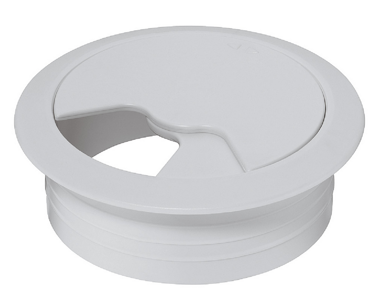 Ø 80 mm Kabeldurchlass, rund, 71 oder 91 mm I Aluminiumweiß