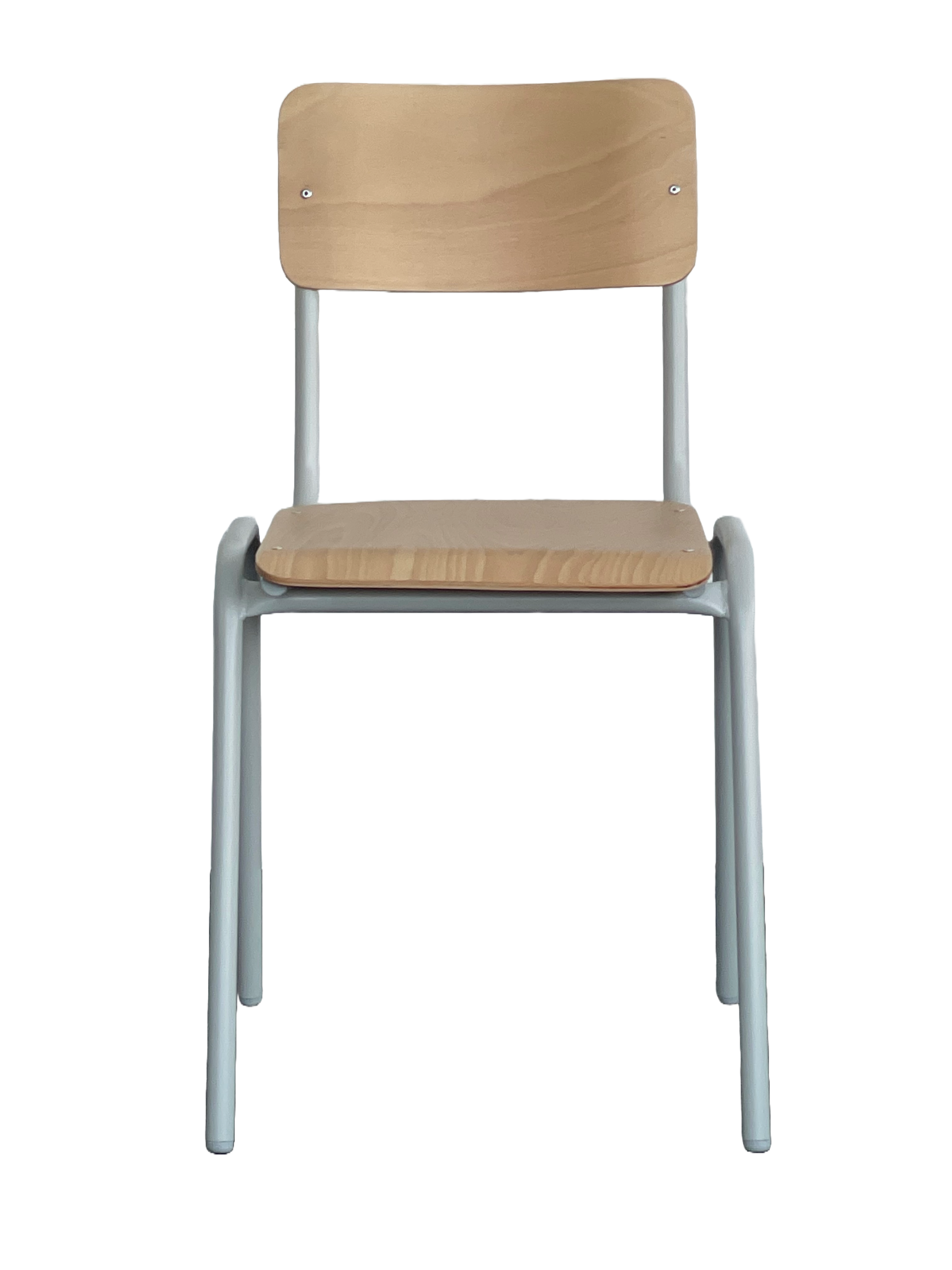 Holz-Stapelstuhl lichtgrau