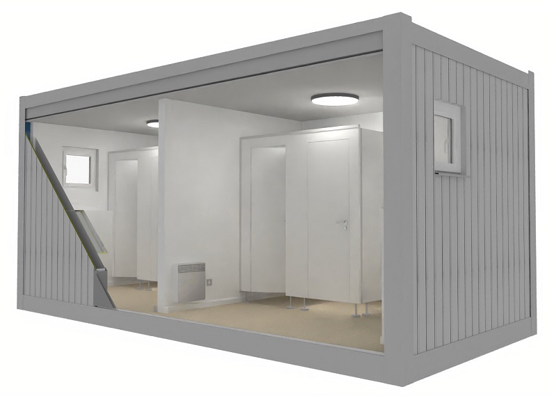 Modulraum Typ 771 als Sanitärmodul für Damen & Herren