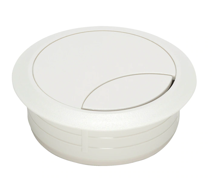 Ø 60 mm Kabeldurchlass rund, zweiteilig | Reinweiß