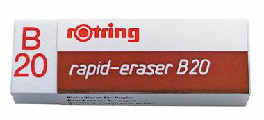 ROTRING Radierer rotring rapid-eraser B20 Bleistifte Buntstifte 2,2 x 1,3 x 6,6 cm (B x H x L) PVC weiß