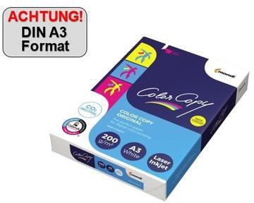 COLOR COPY Kopierpapier Color Copy DIN A3 200g/m² elementar chlorfrei gebleicht holzfrei weiß 250 Bl./Pack.
