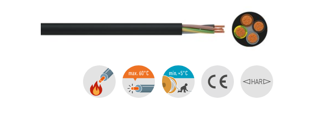 5x 1,0mm² weiße Schlauchleitung im Zuschnitt