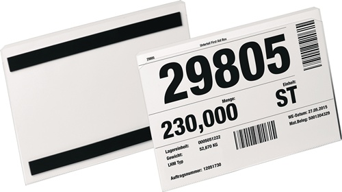 Etikettentasche B210xH148mm transp.magn.