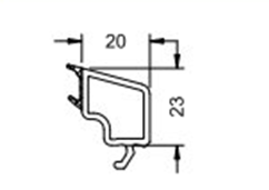 Schüco Glasleiste 20/23 WS_ws_19673_000 (6 m) I RG 350