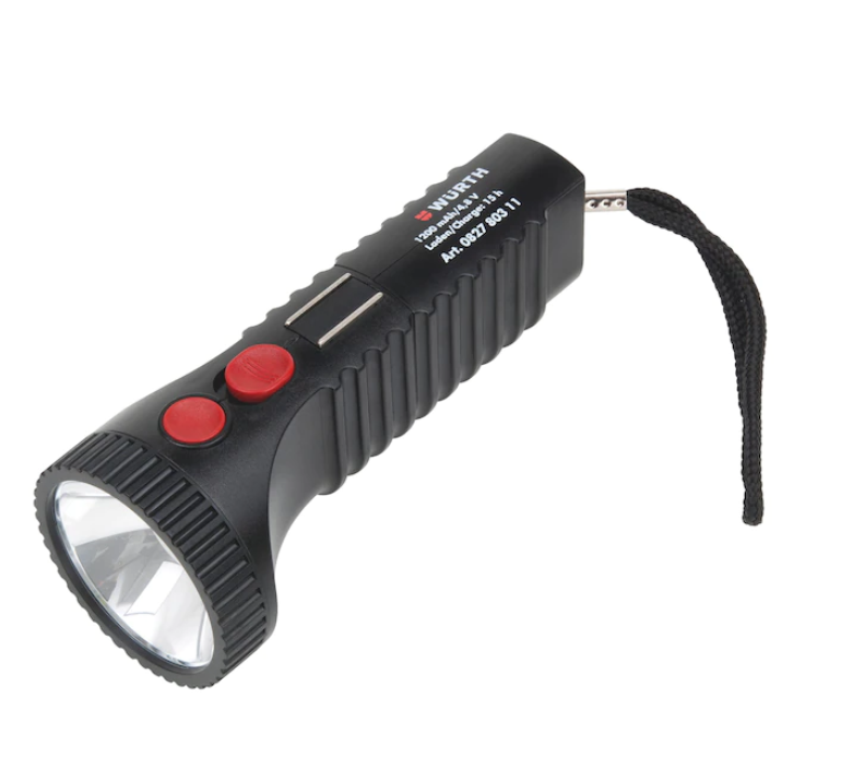 LED-Akku-Taschenlampe T70 mit Morsetaste und Haftmagnet