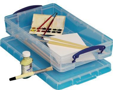 REALLY USEFUL BOX Aufbewahrungsbox Really Useful Box 46,5 x 8,5 x 27 cm (B x H x T) DIN C4 6l Polypropylen transparent