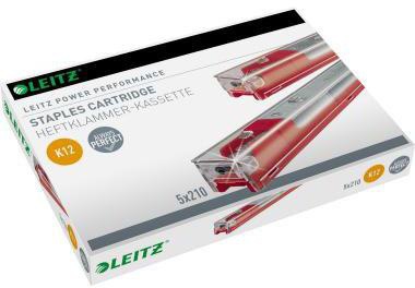 LEITZ Heftklammerkassette Leitz K12 Leitz Blockheftgerät 5551 5550 26/12 80 Bl. (80 g/m²) rot 5 x 210 St./Pack.