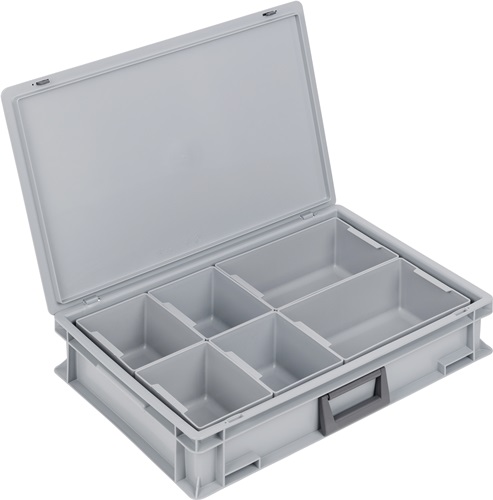 Ku.-Koffer L600xB400xH133mm PP 1 Griff 6