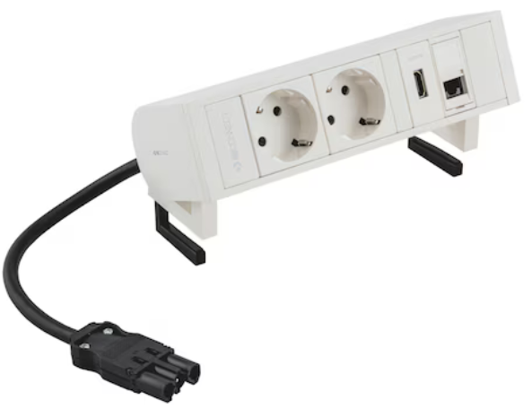 Tischsteckdosenleiste TSL-2 I L:208,9 mm I 4 Anschlüsse