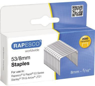 RAPESCO Heftklammer RAPESCO 53/8 Rapesco® 53 Series Rapid® 53 Series Stanley® TR Arrow® JT21 Stahl 2.000 St./Pack.