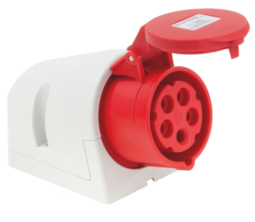 CEE-Wanddose 250/400 V, 6 H I Rot (16 A)