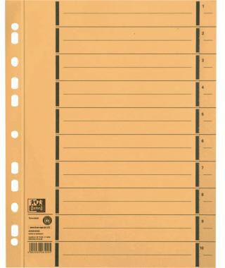 OXFORD Trennblatt Oxford DIN A4 Manilakarton gelb 100 St./Pack.