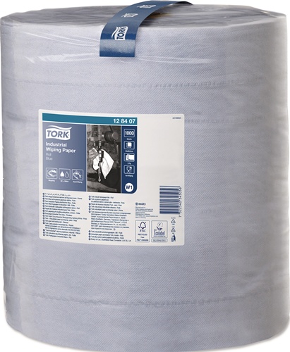 Putztuch TORK 128407 L.ca.340 mxB.ca.369mm blau 3-lagig 1000 Blatt/Rolle TORK